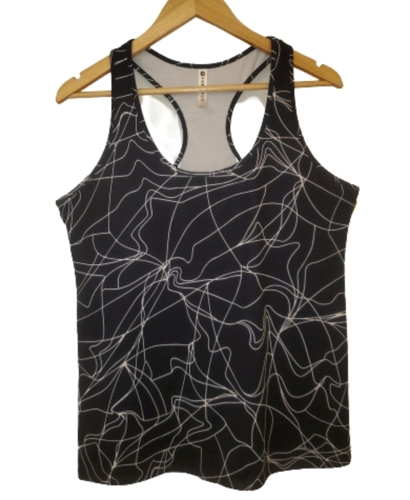 Fabletics Mary Tank Vented/Mesh Black White L - Picture 4 of 9